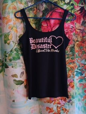 Beautiful Disaster Black Graphic Tank Top by Beautiful Disaster